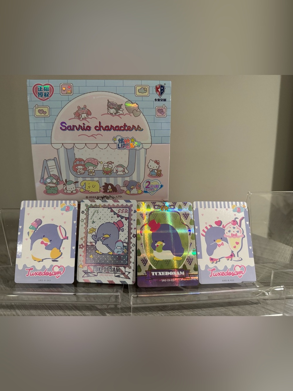 Sanrio Tuxedosam Set of 4 Collectible Trading Card Set